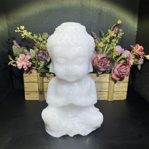 Vente <span class=keywords><strong>en</strong></span> gros de haute qualité énergie de guérison <span class=keywords><strong>sculpture</strong></span> <span class=keywords><strong>en</strong></span> cristal bouddha de <span class=keywords><strong>jade</strong></span> blanc pour la méditation - Product Image 1