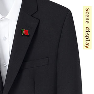 Broche de solapa con bandera nacional de Portugal, de metal esmaltado con cristal epoxi, insignia pintada, souvenir para traje, conmemorativo y distintivo de personalidad - Product Image 5