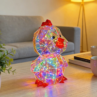 Décoration d'œuf de Pâques moderne iridescent lumineux à LED, alimenté par USB, 100 LED, éclairage festif intérieur/extérieur