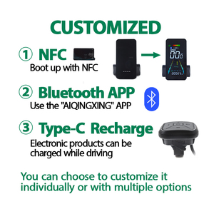 F4 NFC Démarrage Électrique Cycplus Thelates Vélo Écran D'ordinateur Chronomètre Numérique Compteur De Vitesse Affichage LCD Ebike Cycle Odomètre - Product Image 3