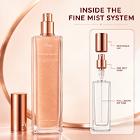 Eau de toilette parfumée aux fleurs, huile scintillante pour le corps longue durée, marque privée, vente en gros, OEM