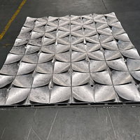 Panneaux de plafond en aluminium incurvés 3D, plafond suspendu en métal décoratif moderne pour bureau, centre commercial
