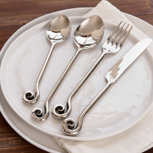Timeless Polished Metal Cutlery Dining Collection Matte Finish Cutlery Set Metal Flatware Set for Daily Use Metal Flatware Set - Product Image 1