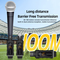 Émetteur et récepteur sans fil UHF XLR avec alimentation fantôme 48V pour microphone et guitare