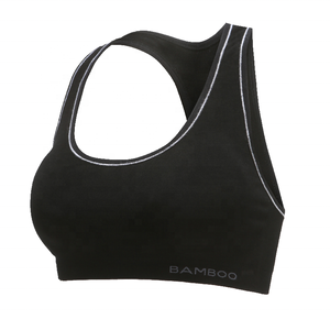 BAMBOOワイヤーフリー高品質水分吸収プッシュカスタムロゴプラスサイズシームレス環境にやさしいハイインパクトスポーツブラ - Product Image 2