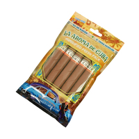 Sacs à Cigares Imprimés OPP/PE avec Fermeture Éclair, Contrôle de l'Humidité, Anti-Humidité, Impression Gravure, Taille et Couleur Personnalisées, Emballage Carton