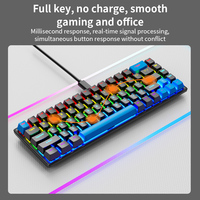 68 touches 60% gamer ordinateur portable ergonomique rgb led rétro-éclairage couleur usb accessoires de jeu teclado clavier mécanique de jeu
