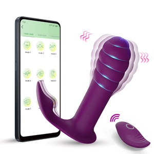 Vibrador portátil de estimulación dual <span class=keywords><strong>YLove</strong></span> con 10 + 10 funciones de control remoto hecho de silicona y ABS, juguete sexual para adultos para mujeres - Product Image 1