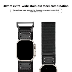 Correa de reloj Upro con cierre de gancho y bucle, correa de nailon tejida para Apple Watch de 49 mm, 44 mm, 42 mm, 45 mm, correa deportiva transpirable. - Product Image 5