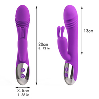 Vente en gros : Vibrateur clitoridien chauffant en silicone multi-vitesses, type lapin, pour femmes
