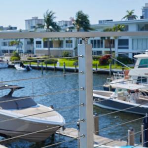 מערכת מעקה כבל נירוסטה מעקה חיצונית גבוהה עם התקנת diy עבור גג ומרפסת - Product Image 1