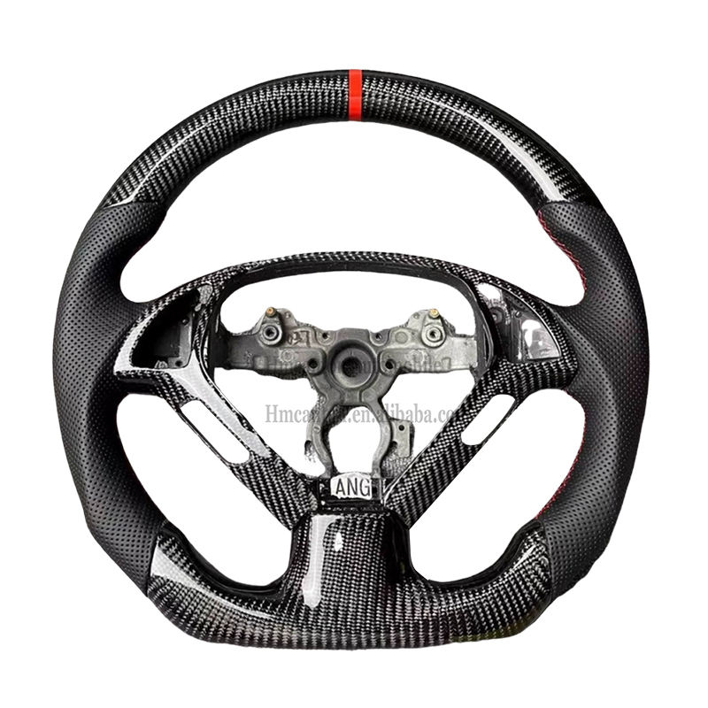 carbon+perforated leather+frame+red stitching+red