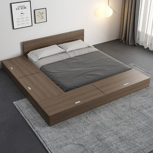 Bedroom Furniture King Size Wooden <b>Bed</b> With <b>Storage</b> Japanese Style Platform Wood Headboard BZ-1610 Wood Tatami <b>Bed</b> With Headboar - Product Image 4
