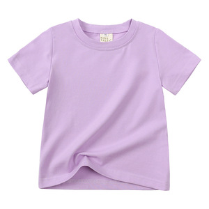 Venta al por mayor Venta caliente de verano niños pequeños niños niñas sólido suave algodón ropa Casual bebé <span class=keywords><strong>camisetas</strong></span> - Product Image 5