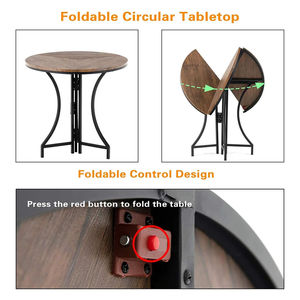 Cross-border modern minimalist round foldable <b>dining</b> <b>table</b>, suitable for home and small apartments, multifunctional simple bar - Product Image 4