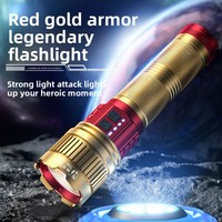 Lampe torche de camping multifonctionnelle en gros, puissante, longue autonomie, laser blanc, zoom haute puissance