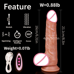 Elektrikli büyük Penis Masturbators seks oyuncakları kadın isı itme büyük sıvı silikon kauçuk gerçekçi büyük yapay Penis vibratör kadınlar için - Product Image 5