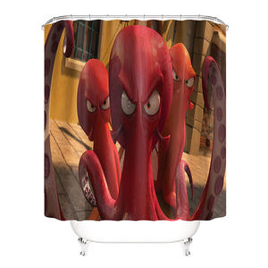 Grenz überschreitende exklusive vierteilige Badezimmer-Set Digitaldruck Dusch vorhang Wasserdichte Trennwand für Amazon <span class=keywords><strong>Party</strong></span> Dekorationen - Product Image 5