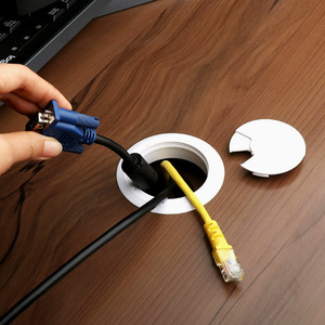 Passe-câble rond en plastique pour bureau, cache-trou de câble de table, capuchon de gestion de câbles pour ordinateur, accessoire de mobilier de bureau - Product Image 4