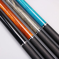 Queue de billard de qualité supérieure de la marque VanQs, en fibre de carbone véritable, avec embout en érable, poignée en cuir de 12,5 mm, 1/2