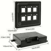 Boîtier de commande tactile LED 6P - Compatible avec interrupteur à membrane 6 voies, bouton de commande tactile APP pour SUV, bateau, caravane