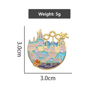 <span class=keywords><strong>Broche</strong></span> décorative <span class=keywords><strong>de</strong></span> château fantastique, épingles en émail <span class=keywords><strong>de</strong></span> dessin animé, <span class=keywords><strong>broche</strong></span> en alliage <span class=keywords><strong>de</strong></span> zinc, acier inoxydable, métal, pour vêtements, chapeau, casquette, décoration - Product Image 5