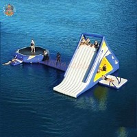 Parc aquatique gonflable Nova Sports, installations de divertissement aquatique, matériau PVC de qualité commerciale