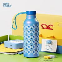 Gourde isotherme portable 500 ml en acier inoxydable 304, avec logo personnalisé imprimé, bouteille d'eau, gobelet de sport, sangle de transport, cadeau