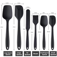 Spatule à la crème pour gâteau spatule de cuisine ensemble d'ustensiles de cuisine grattoir en silicone spatule outil de cuisson pour la cuisine