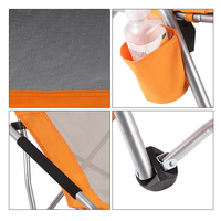 Chaises de plage en aluminium Baichuang, chaises pliantes portables avec dossier et porte-gobelet pour le camping, la pêche, les voyages, les barbecues, utilisation en extérieur