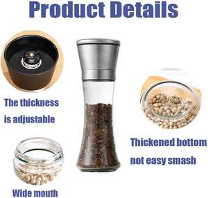 Molinos de Pimienta Recargables para Cocina, Regalo con Ajuste de Grosor de Cerámica - Product Image 3
