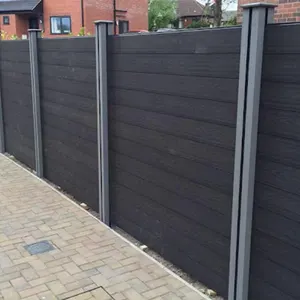 6ft*6ft Complete Set Of Wood Plastic Composite Fence Panels Wholesale Engineering High Quality Outdoor Fence