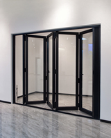 Puerta Plegable de Aluminio con Aislamiento Térmico para Balcón, Puerta de Patio con Gran Vista, Sistema de Aislamiento Térmico, Puerta Plegable Tipo Acordeón