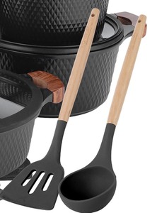 Big Capacity 15PCS Tulip <strong>Knob</strong> Appliance Set 20/24/28/32CM Casserole 28CM Shallow Pan Large Hardware Commercial Grade Gear - Product Image 6