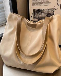 PLAYMAX Summer Fashion Custom Eco-Friendly Superior Quality Large Capacity Casual Minimalist Versatile Canvas <b>Tote</b> <b>Bags</b> Zipper - Product Image 2