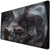 Tapis de jeu de cartes à collectionner Anime MTG TCG personnalisé, caoutchouc naturel + tissu doux antidérapant 600x350mm, impression par sublimation CMYK haute qualité