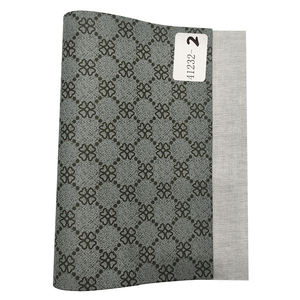 Quatre feuilles fleur imprimé PU vinyle PVC Faux tissu cuir matériel pour la fabrication de chaussures/sac/sac à main/accessoires de bricolage/vêtement - Product Image 4