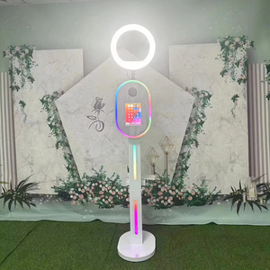 Cabine <span class=keywords><strong>Photo</strong></span> Portable Tout-en-un iPad et Appareil <span class=keywords><strong>Photo</strong></span> Reflex Numérique avec Faceplate Miroir, Nouvelle Tendance, Location pour Fêtes, Éclairage d'appoint inclus - Product Image 1