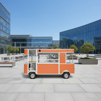 Chariot de vente ambulante de nourriture rapide et de glaces, entièrement en acier inoxydable, marque Hummingbird, avec roues, à vendre aux États-Unis