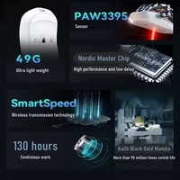 Récepteur sans fil 2.4G 8K à double mode VXE Dragonfly F1 Pro léger avec souris de jeu de construction en plastique