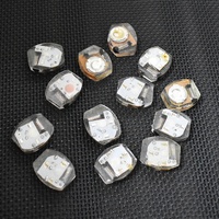 Décorations lumineuses pour chaussures d'enfant, accessoires de chaussures LED, 100 pièces/sac, vente en gros d'usine, plastique noir PVC
