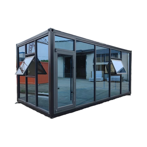20-Fuß-Container Sunshine Room Zeitgenössisches Design Flachdach-Schlafzimmer wohnung im Freien Verwenden Sie Wintergärten Glas häuser aus Stahl - Product Image 2