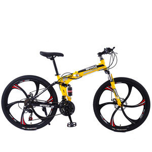 Bicicletta Pieghevole 24 Pollici, Spedizione Gratuita, Campione Disponibile, Bici 21 Velocità, 26 27.5 29 Pollici, Bicicletta per Adulti, Bicicletta da Montagna Pieghevole da Uomo - Product Image 2