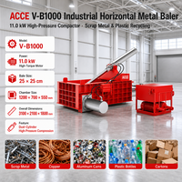 Presse à balles en aluminium V-B1000, machine à balles pour ferraille de cuivre, presse à balles pour fil de cuivre, presse à briquettes de copeaux de cuivre, compacteur de ferraille d'alliage
