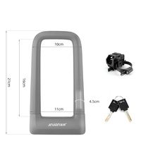 JIJIAN Serrure de vélo en silicone U-lock vélo VTT moto antivol accessoires de vélo