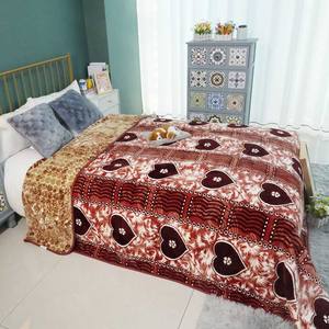 Usine chinoise vente chaude tricoté lourd épais chaud 100% Polyester bonne qualité 3kg 2PLY collé Raschel <span class=keywords><strong>couverture</strong></span> - Product Image 2