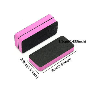 批发紫色粉色指甲用品2面矩形超薄缓冲块金刚砂黑色磨砂EVA指甲护理美甲材料 - Product Image 2