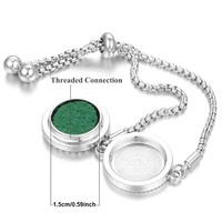 Nouveau bracelet diffuseur d'huiles essentielles d'aromathérapie en acier inoxydable et alliage de zinc, bracelet diffuseur d'arômes, bracelet parfumé