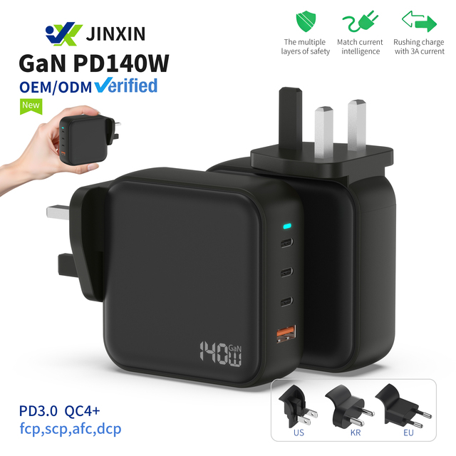 New Selling Fast Charging 140W Notebook Charger Multiport UK Gan Charger PD USB C Charger Power Adapter for Laptop Pro