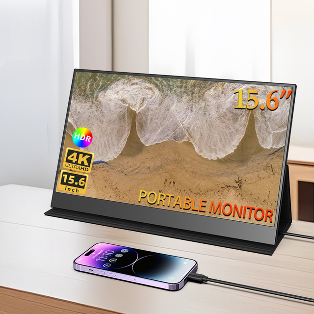 15.6 Inch 4k Portable Monitor Touch Screen OEM Wide Design Monitor for Laptop